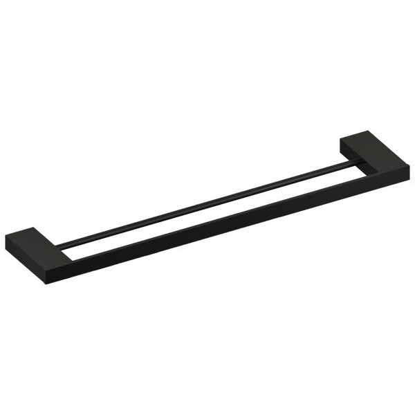 TOALHEIRO DUPLO 45CM UNIQUE PRETO FOSCO 22 09.UQ01.PF